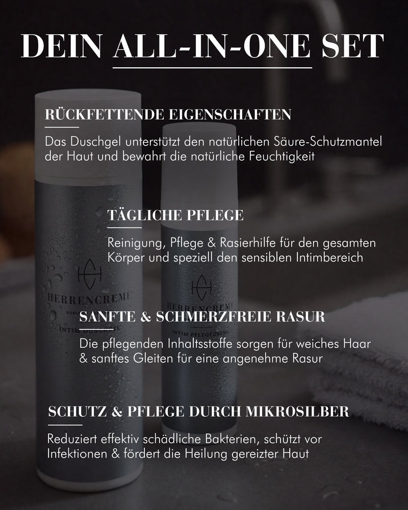 Geschenkset für Männer zur optimalen Pflege - Herrencreme Intimpflege-Set & Punctcreme