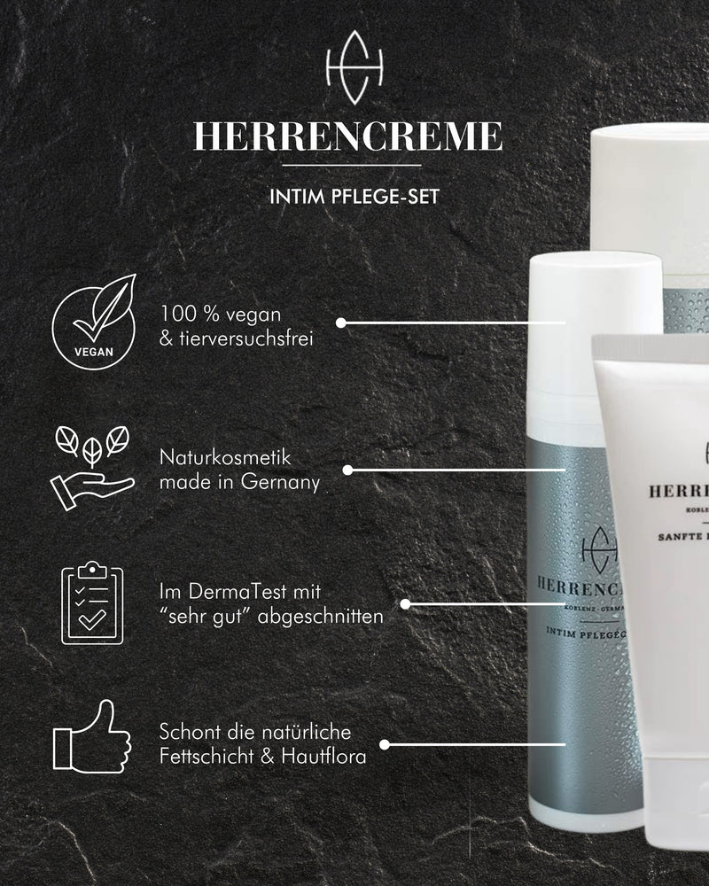 Geschenkset für Männer zur optimalen Pflege - Herrencreme Intimpflege-Set & Rasiercreme