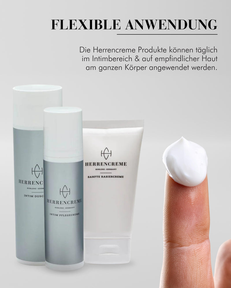 Geschenkset für Männer zur optimalen Pflege - Herrencreme Intimpflege-Set & Rasiercreme