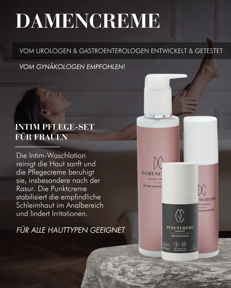 Geschenkset für Frauen zur optimalen Pflege - Damencreme Intimpflege-Set & Punctcreme