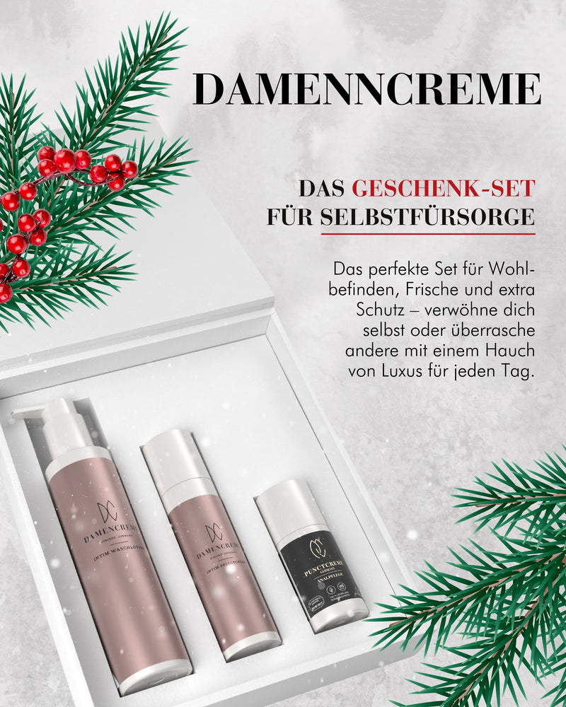 Geschenkset für Frauen zur optimalen Pflege - Damencreme Intimpflege-Set & Punctcreme