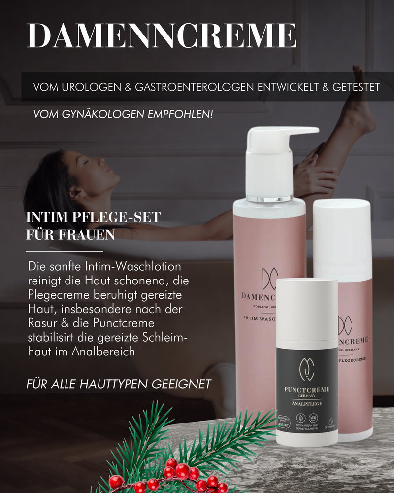 Geschenkset für Frauen zur optimalen Pflege - Damencreme Intimpflege-Set & Punctcreme