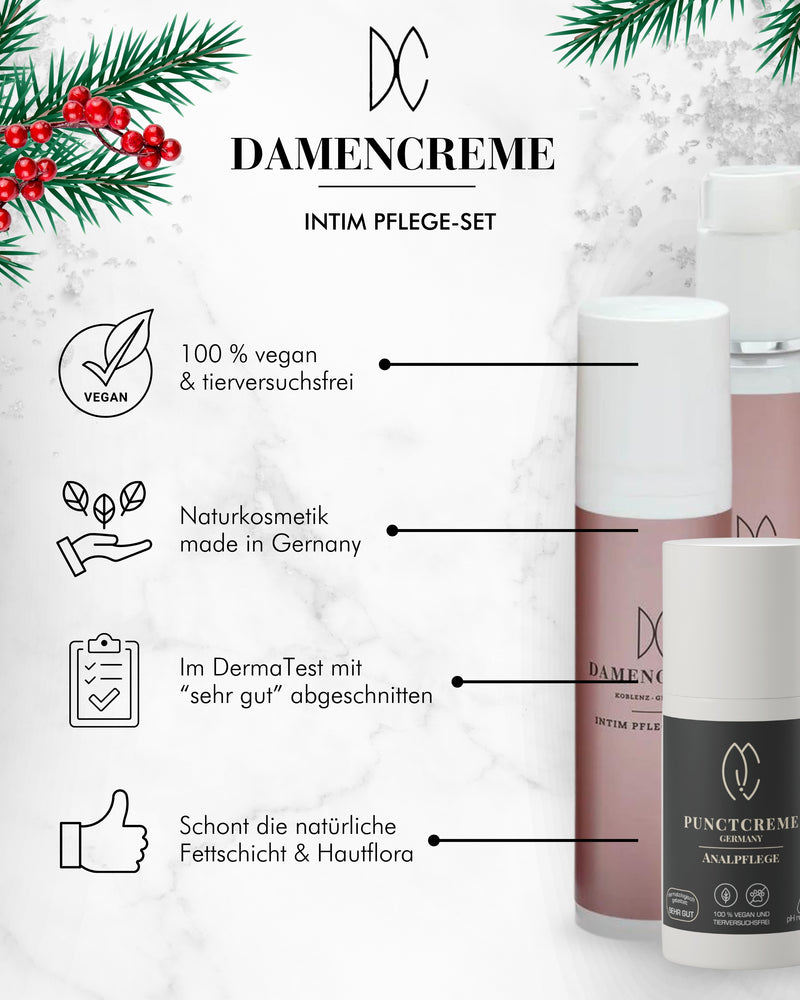 Geschenkset für Frauen zur optimalen Pflege - Damencreme Intimpflege-Set & Punctcreme