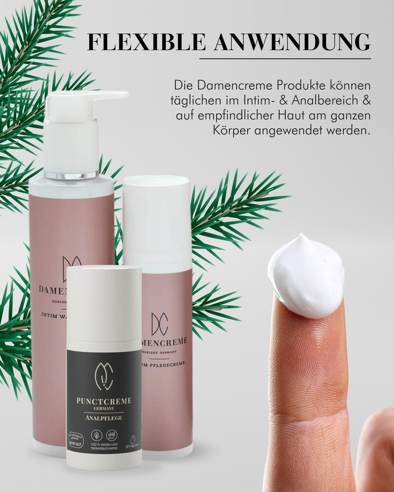 Geschenkset für Frauen zur optimalen Pflege - Damencreme Intimpflege-Set & Punctcreme