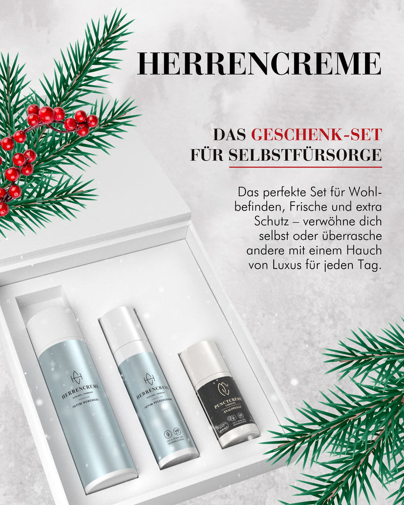 Geschenkset für Männer zur optimalen Pflege - Herrencreme Intimpflege-Set & Punctcreme